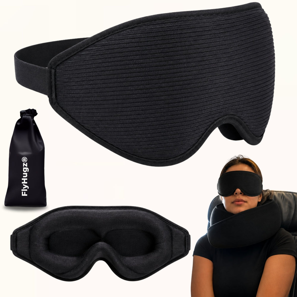 FlyHugz® Premium Sleep Mask